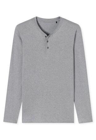 Langarmshirt Knopfleiste