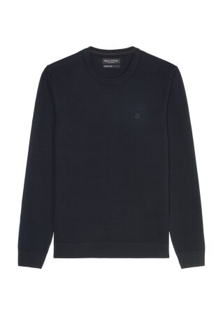 Crewneck, cotton slub, piqué struct