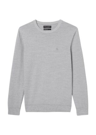 Crewneck, cotton slub, piqué struct