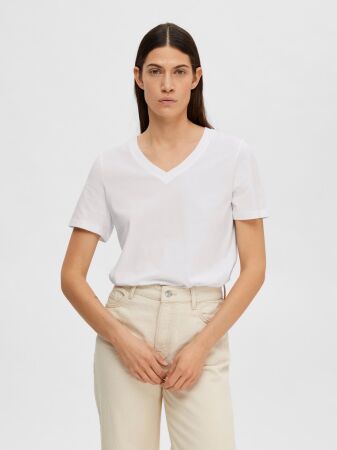 SLFESSENTIAL SS V-NECK TEE NOOS
