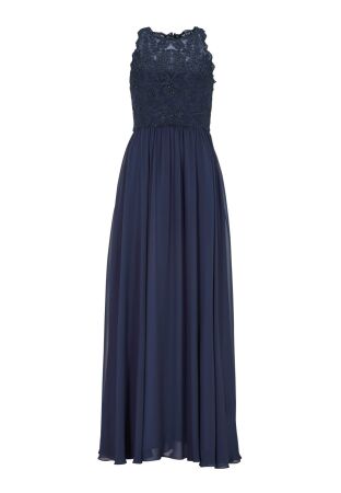 High-closed-Abendkleid mit floraler