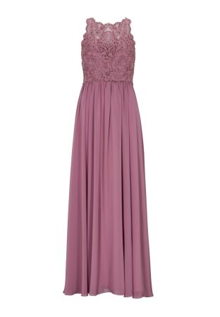High-closed-Abendkleid mit floraler
