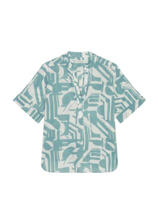 Short sleeve tunic, V-neck, feminin