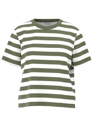 SLFESSENTIAL SS STRIPED BOXY TEE NO