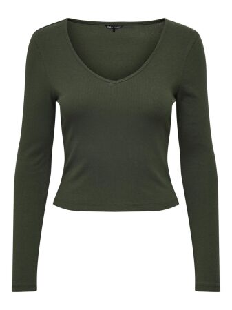ONLKAYA L/S V-NECK SHORT TOP JRS NO
