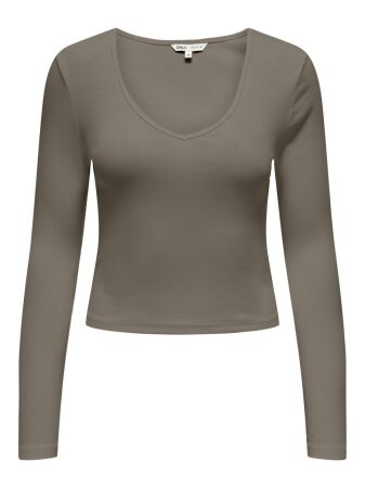 ONLKAYA L/S V-NECK SHORT TOP JRS NO