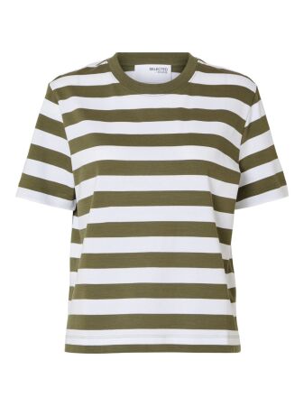 SLFESSENTIAL SS STRIPED BOXY TEE NO