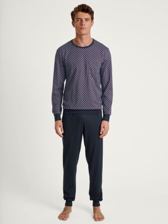 HERREN Pyjama mit Bündchen
