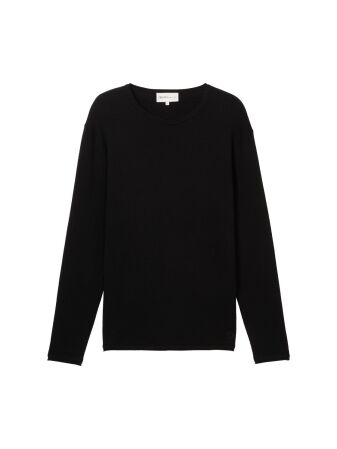 structured roll edge knit