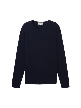 structured roll edge knit