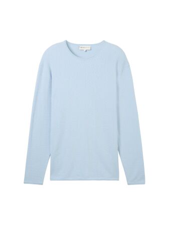 structured roll edge knit