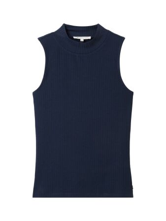 rib top with stand up collar