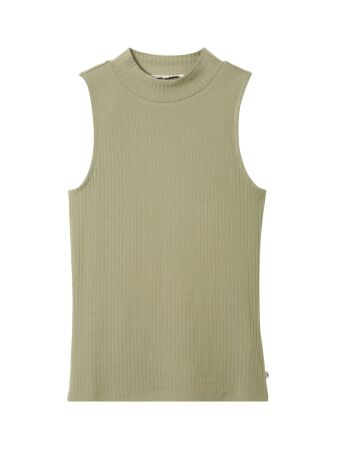 rib top with stand up collar
