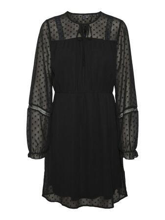 VMLEAH LS SHORT LACE DRESS WVN GA