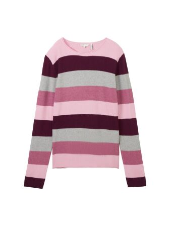 Knit structured striped