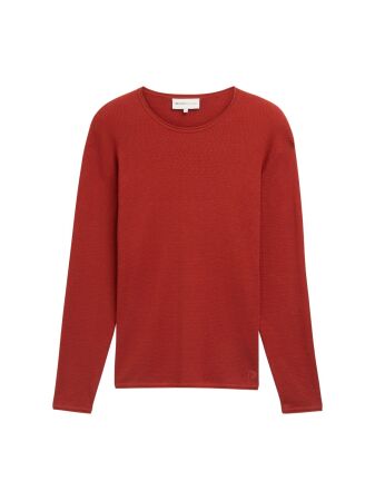 structured roll edge knit