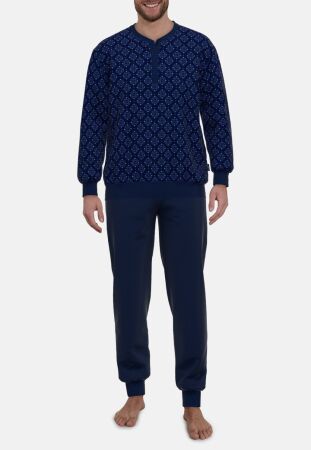 Pyjama, 3-Knopfv., Bündchen