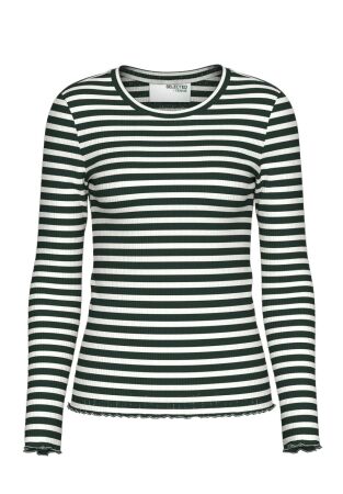 SLFANNA LS CREW NECK TEE STR NOOS
