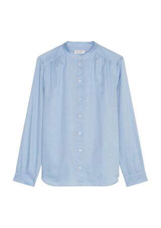 Blouse, relaxed fit, stand-up colla
