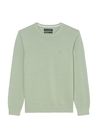 Crewneck, cotton slub, piqué struct