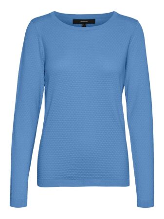 VMCARE STRUCTURE LS O-NECK BLOU NOO
