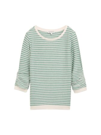 striped jacquard sweatshirt