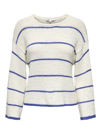 ONLGEENA 7/8 STRIPE O-NECK KNT
