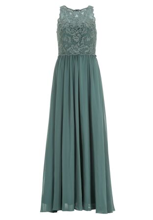 High-closed-Abendkleid mit floraler