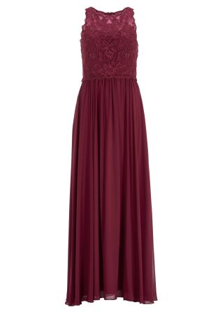 High-closed-Abendkleid mit floraler