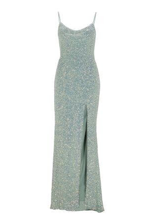Slipdress mit transparenter Rückenp