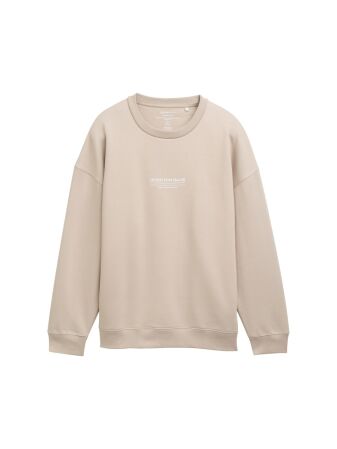 relaxed printed crewneck sweat