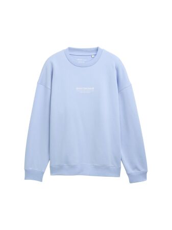 relaxed printed crewneck sweat
