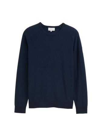 fine striped crewneck knit