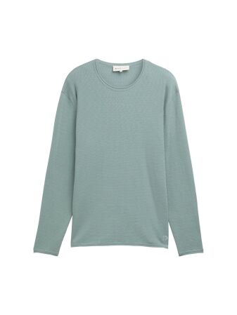 structured roll edge knit