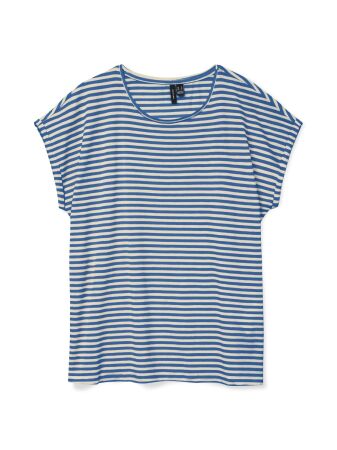 VMAVA PLAIN SS TOP STRIPE GA JRS  N