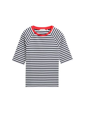 striped raglan T-shirt