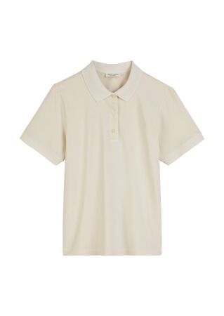 Polo-shirt, short-sleeve, flat knit
