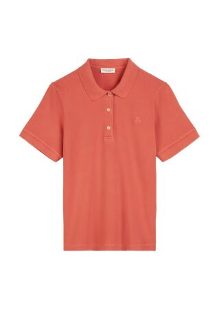 Polo-shirt, short-sleeve, flat knit