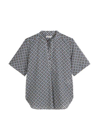 Short sleeve tunic, V-neck, feminin