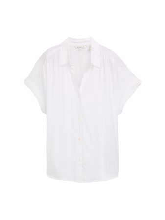 blouse solid with collar