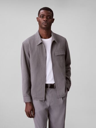 LS SEERSUCKER SHIRT JACKET