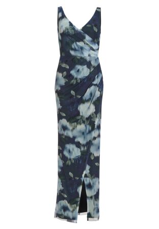 Figurbetontes Abendkleid aus Mesh m