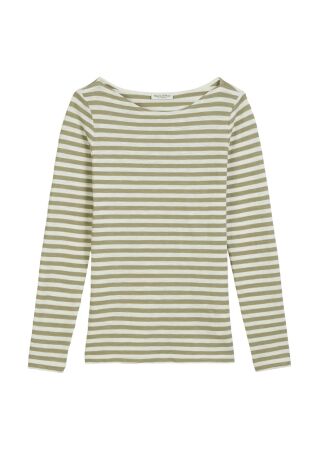 T-shirt, long sleeve, boat neck, st