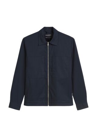 Overshirt with kent collar, two che