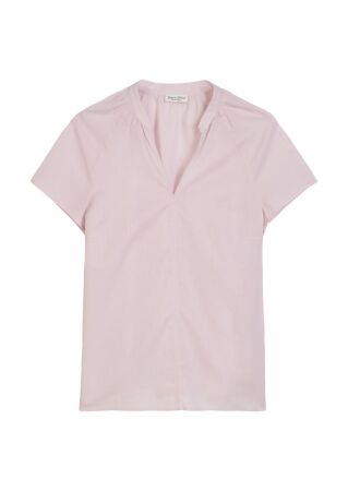 Blouse, v-neck, short sleeved, femi
