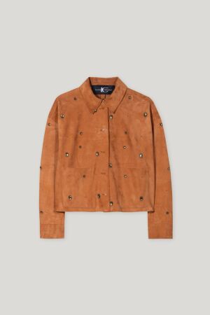 Veloursleder-Hemdjacke