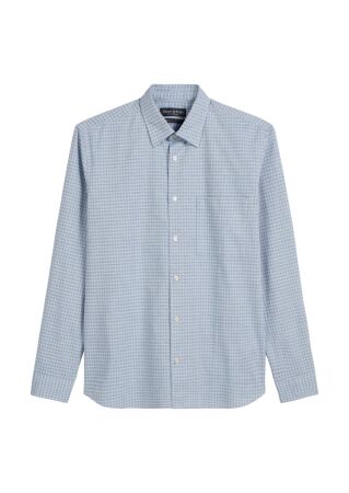 Kent collar, long sleeves, one rect