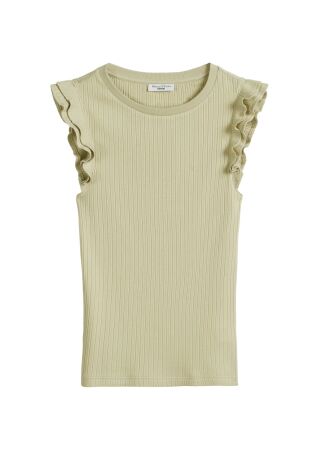 T-Shirt, SLL, Ruffles, Rib