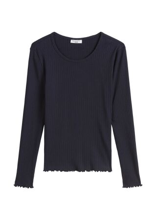 T-Shirt, LSL, Slim Fit, Rib
