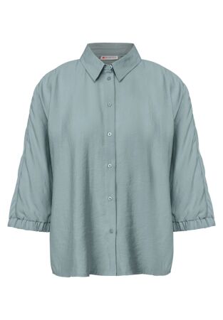 Buttoned shirtcollar blouse w
